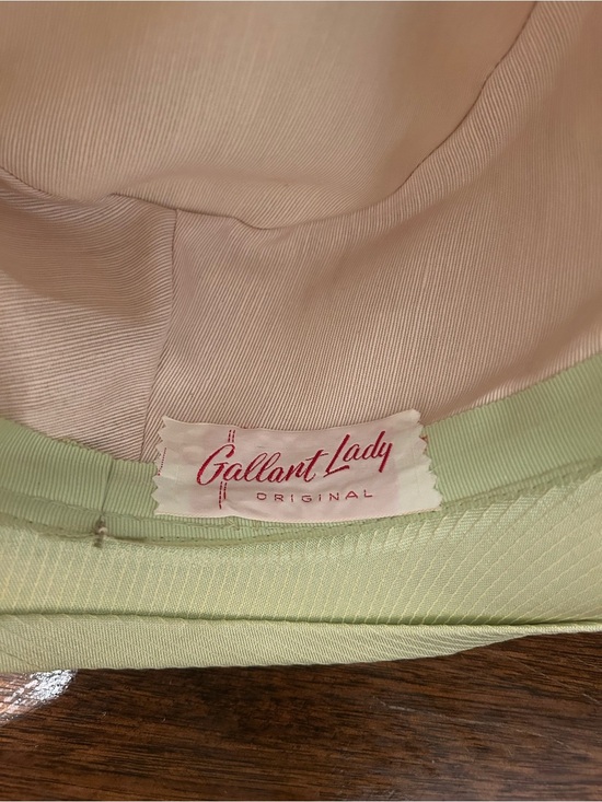 Vintage Two-Tone Green Wide-Brim Hat